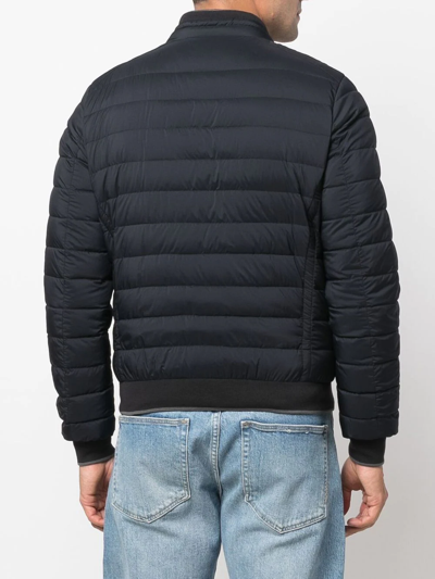 Shop Moorer Padded Zip-up Jacket In Blau