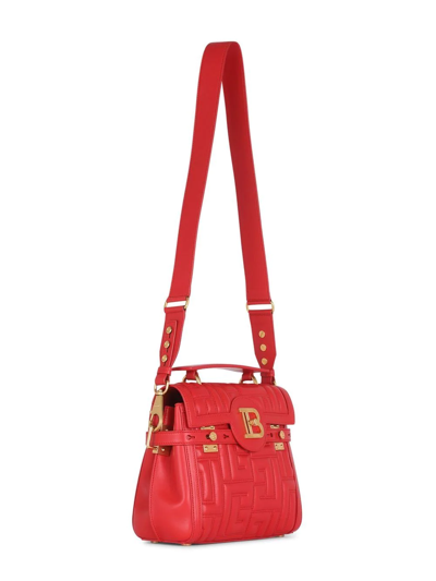 Shop Balmain B-buzz 23 Shoulder Bag In Red