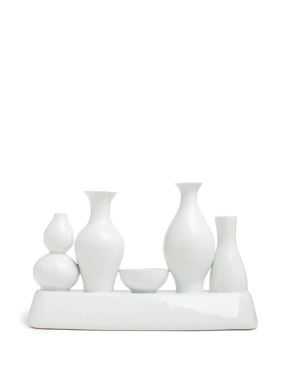 Polspotten Shanghai Ceramic Vase In Weiss