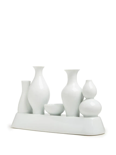 Shop Polspotten Shanghai Ceramic Vase In Weiss