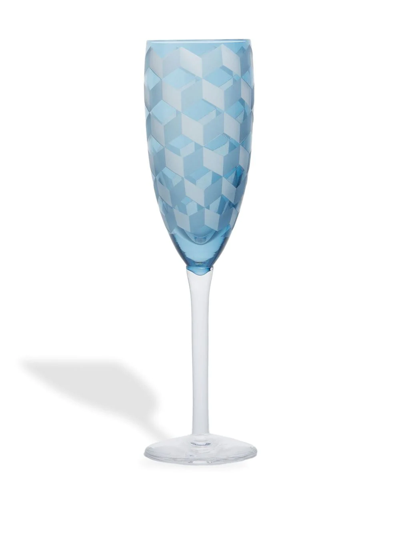 Polspotten Set Of 6 Multicolor Champagne Glasses In Blau