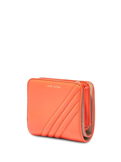 Shop Marc Jacobs The Glam Shot Mini Compact Wallet In Orange