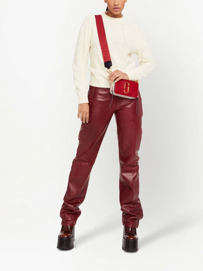 Marc Jacobs The Colorblock Snapshot Crossbody Bag In Red