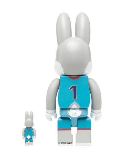 Shop Medicom Toy X Space Jam Rabbrick Bugs Bunny Be@rbrick 100% And 400% Figure Set In Grey