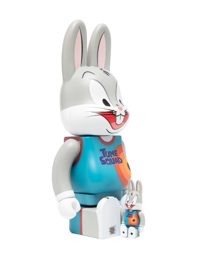 Shop Medicom Toy X Space Jam Rabbrick Bugs Bunny Be@rbrick 100% And 400% Figure Set In Grey