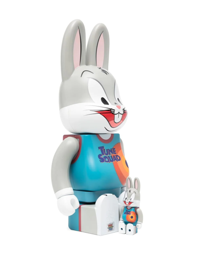 Medicom Toy X Space Jam Rabbrick Bugs Bunny Be@rbrick 100% And 400% Figure Set In Grey