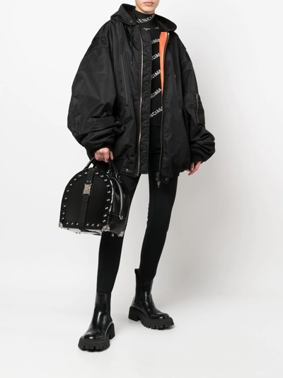 Shop Vaquera Stud-embellished Detail Tote Bag In Black