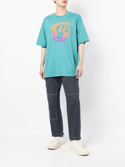 Shop Izzue Graphic-print Short-sleeved T-shirt In Blau