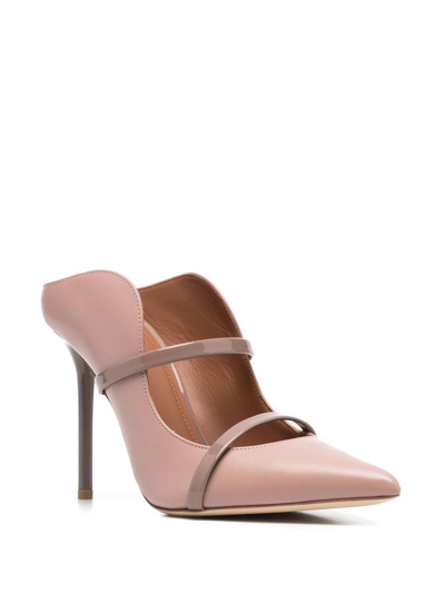 Shop Malone Souliers Maureen 100mm Pointed-toe Mules In Rosa