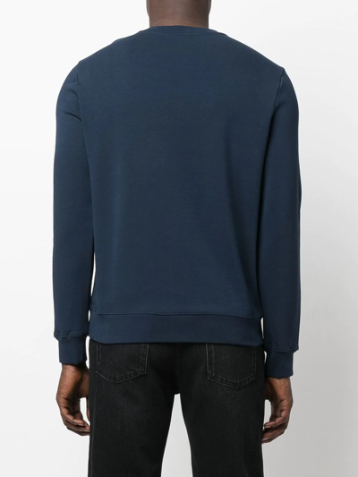 Apc Classic Cotton Sweatshirt With Iconic Logo And Fit In Blue