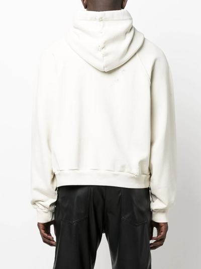 Shop Liberal Youth Ministry Graphic-print Cotton Hoodie In Neutrals