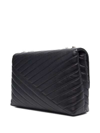 Shop Tory Burch Kira Chevron Shoulder Bag In Black