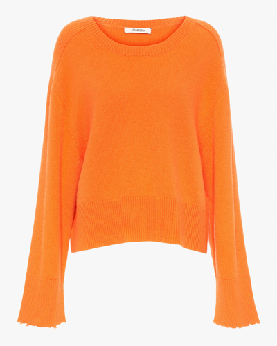 Shop Dorothee Schumacher Modern Statements O-neck Pullover In Mandarine Orange