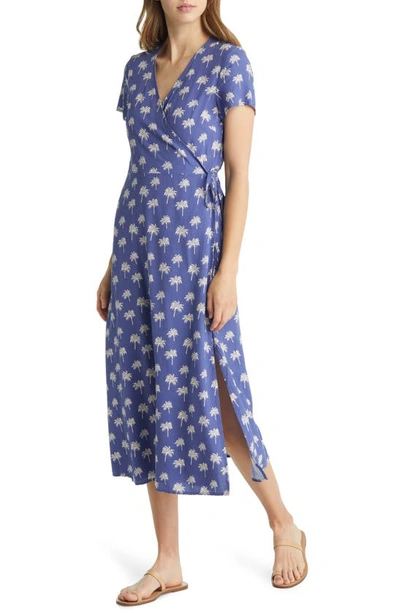 MARINE LAYER EMLYN MIDI WRAP DRESS 