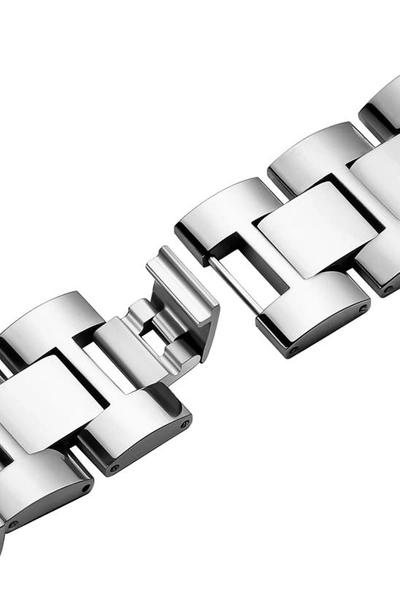 The Posh Tech Beaded Apple Watch® Bracelet Watchband In Silver