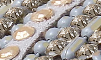 The Posh Tech Beaded Apple Watch® Bracelet Watchband In Silver