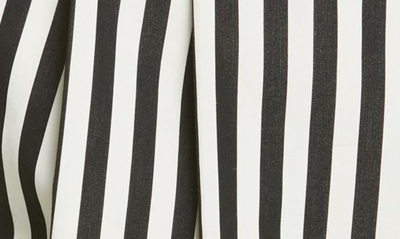 Shop Partow Rhett Mixed Stripe Cotton Wide Leg Pants In Black Stripe Combo