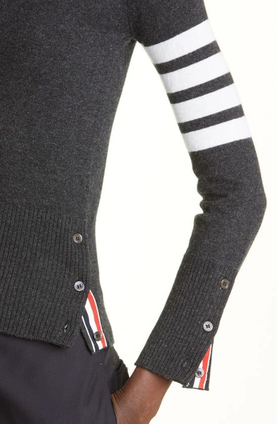 Shop Thom Browne 4-bar Cashmere Sweater In Dark Grey