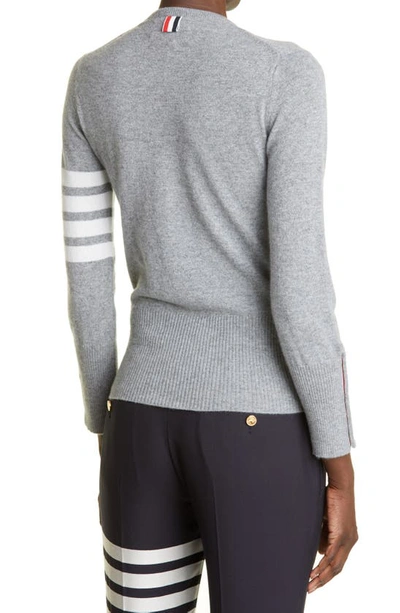 Shop Thom Browne 4-bar Cashmere Sweater In Light Grey