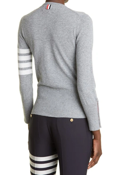 Thom Browne 4-bar Cashmere Sweater In Light Grey