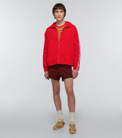 Shop Adidas Originals X Wales Bonner Light Taffeta Jacket In Scarlet