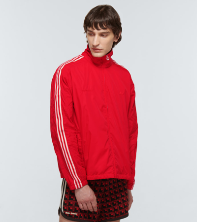 Shop Adidas Originals X Wales Bonner Light Taffeta Jacket In Scarlet