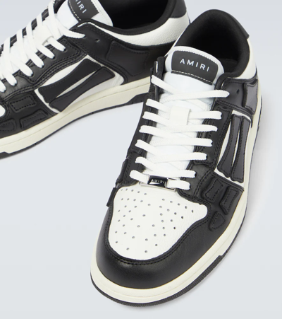 Shop Amiri Skeleton Low-top Sneakers In Black/white