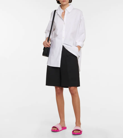 Jimmy Choo Fitz Embellished Slides In V Fuchsia