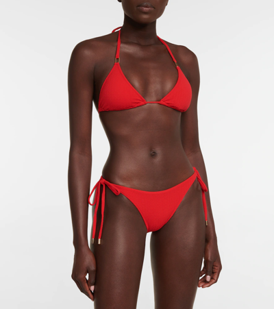 Melissa Odabash Cancun Bikini Bottoms In Mazy Red