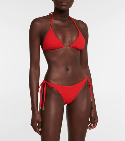 Melissa Odabash Cancun Bikini Top In Mazy Red