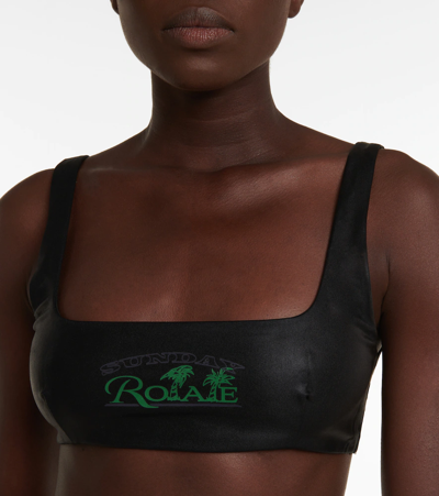 Rotate Birger Christensen Pearla Recycled Polyester Blend Bikini In Black