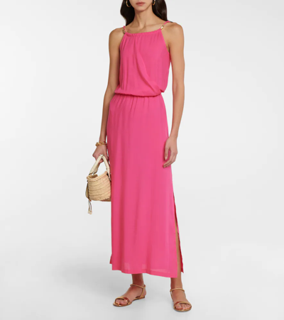 Heidi Klein Maxi Dress In Raspberry