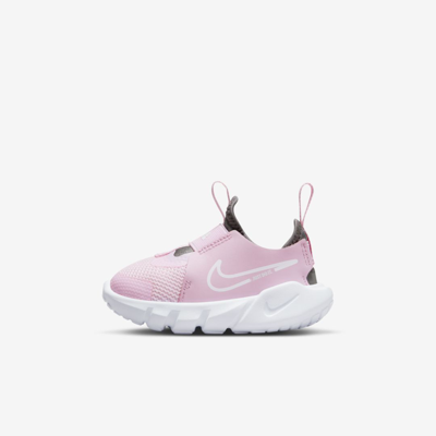 Shop Nike Flex Runner 2 Baby/toddler Shoes In Pink Foam,flat Pewter,photo Blue,white