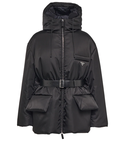 Prada Re-nylon Gabardine Jacket In Nero