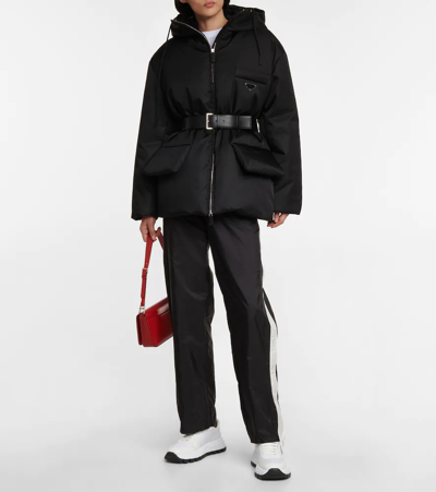 Prada Re-nylon Gabardine Jacket In Nero