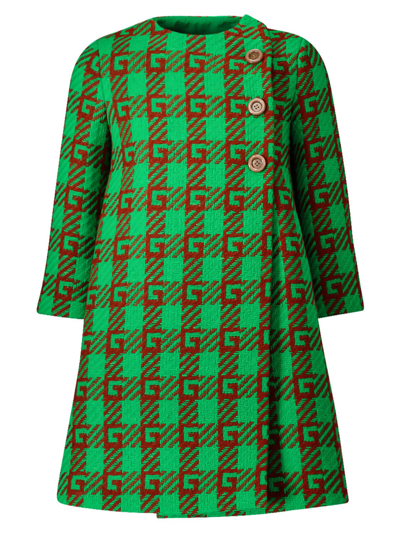 Shop Gucci Kids Coat For Girls In Green