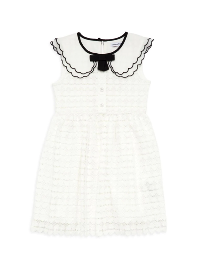 Shop Self-portrait Little Girl's & Girl's Heart Lace Dress In White