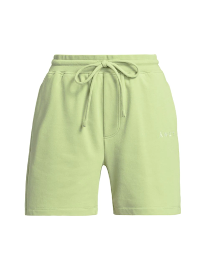Shop Awet Men's Desta French Terry Drawstring Shorts In Green