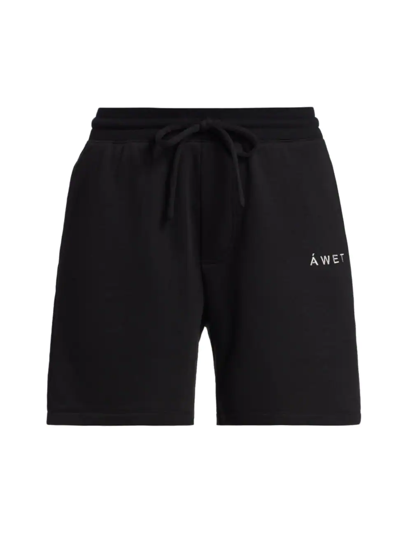 Shop Awet Men's Desta French Terry Drawstring Shorts In Black