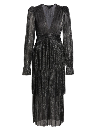 Shop Sabina Musayev Women's Marais Sequin Knit Midi-dress In Black