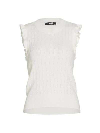 Shop Paige Women's Gardenia Sweater Top In Ivory