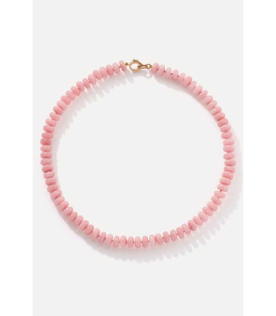 Shop Irene Neuwirth Pink Opal Bead Necklace In Rosegold