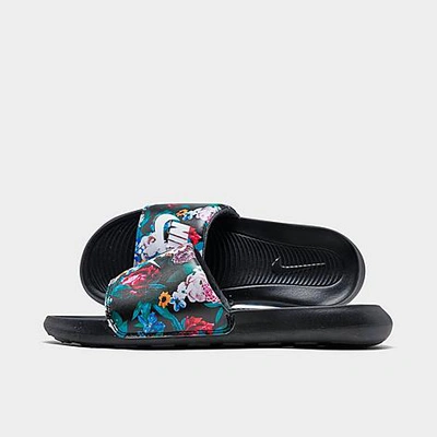Shop Nike Women's Victori One Print Slide Sandals In Black/white