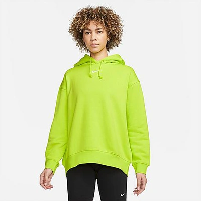 Nike Women's Sportswear Essential Collection Fleece Hoodie In Atomic Green/white  | ModeSens