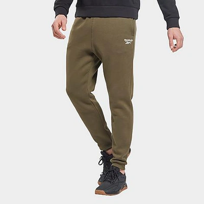 Shop Reebok Men's Identity Fleece Jogger Pants In Army Green