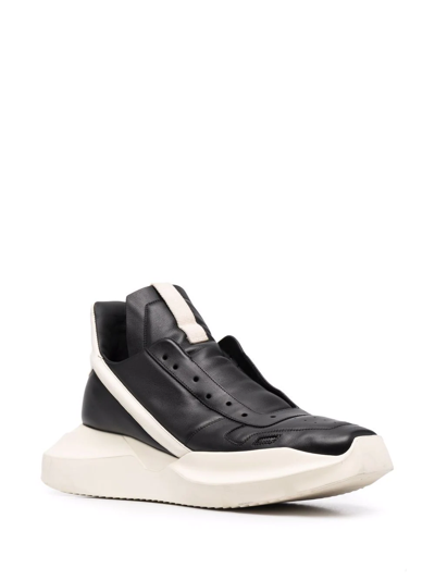 Rick Owens Geo Geth Runner Sneakers In Black