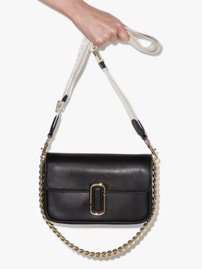 Marc Jacobs The J Marc Soft Shoulder Bag In Black