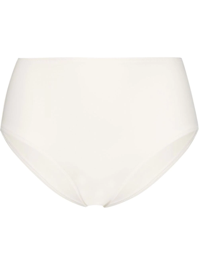 Shop Totême High-waist Bikini Bottoms In White