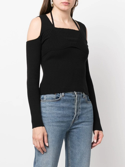 Versace Jeans Couture Women's Shirt With Bare Shoulders In Black