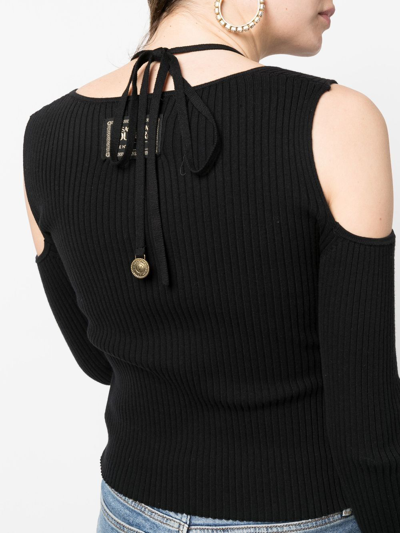 Versace Jeans Couture Women's Shirt With Bare Shoulders In Black
